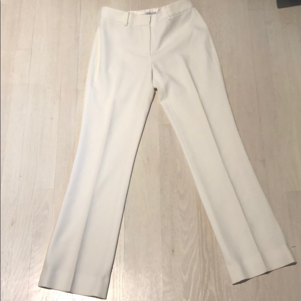 Eli Tahari silk white pants - fits more like a 2-4